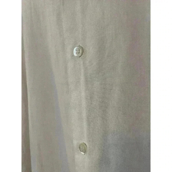 Eskandar Shirt Top Women's Size 1 Linen Lagenlook Oversize Boxy Button Up Long - Picture 8 of 9